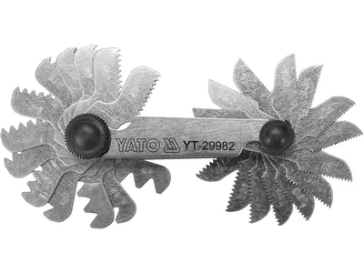 Різьбомір WHITWORTH 55° YATO з 28 шаблонами в діапазоні 4-62