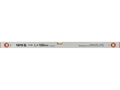 Рівень алюмінієвий YATO : L= 100 см, 3 капсули