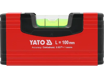 Рівень кишеньковий з магнітним корпусом YATO: L= 100 мм. 1 капсула