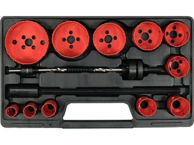 Пили кільцеві BI-METAL YATO : HSS M3, Ø=19-76 мм. Набір 15 шт.
