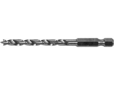 Свердло по дереву YATO : Ø5 x 85/50 мм, хвостовик- HEX 1/4", HSS 4241(DW)