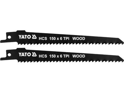 Полотна по дереву, до шаблевої пили YATO : l= 150 мм, h= 1 мм, 6 зубів/1", 2 шт.