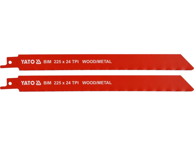Полотна по дереву і металу, бі-металеві, до шаблевої пили YATO: l=225мм, h=1мм, 24 зубів/1", 2шт