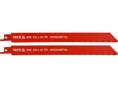 Полотна по дереву і металу, бі-металеві, до шаблевої пили YATO: l=225мм, h=1мм, 24 зубів/1", 2шт