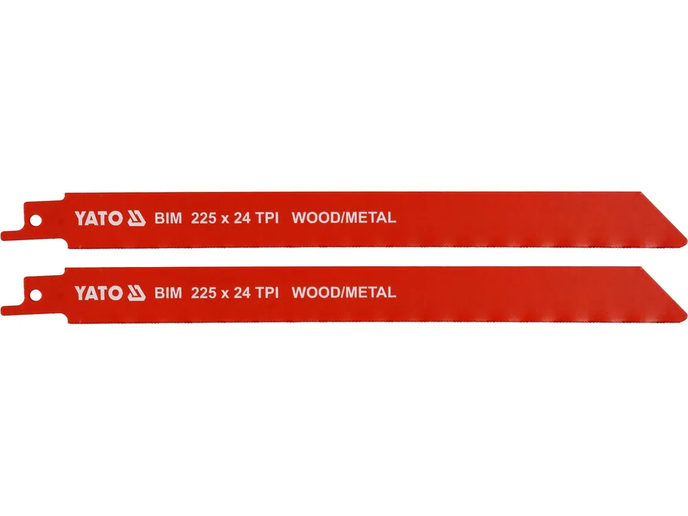 Полотна по дереву і металу, бі-металеві, до шаблевої пили YATO: l=225мм, h=1мм, 24 зубів/1", 2шт