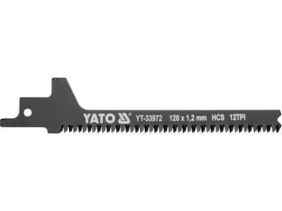 Полотно по дереву до шаблевої пили HCS YATO: кривий різ, 120x 23,7 мм, t=1,2мм, 12 зубів/1"