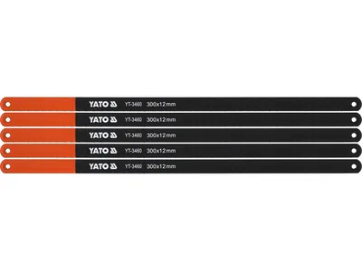 Полотно по металу YATO : 24 з/1", L= 300 мм, h=12 мм, Уп. 5 Шт.