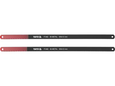 Полотно по металу YATO: l = 300х 12х 0,6 мм, BIMETAL-COBALT упк. 2шт.
