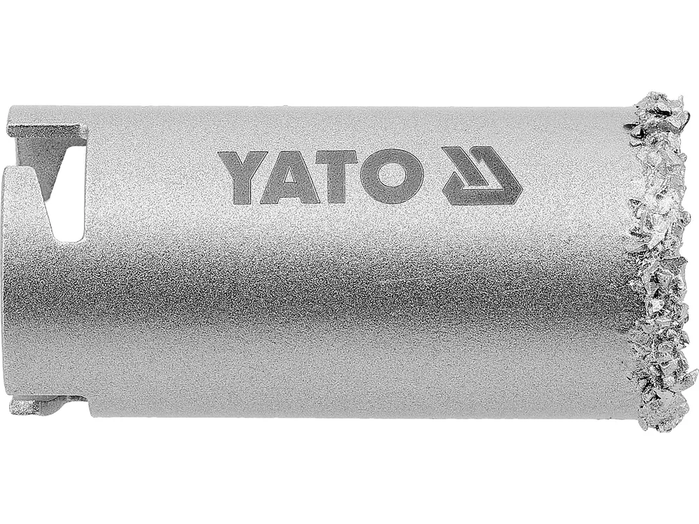 Свердло корончате з вольфраму YATO по бетоні, цеглі, кераміці, силікаті Ø=33мм, l= 65мм