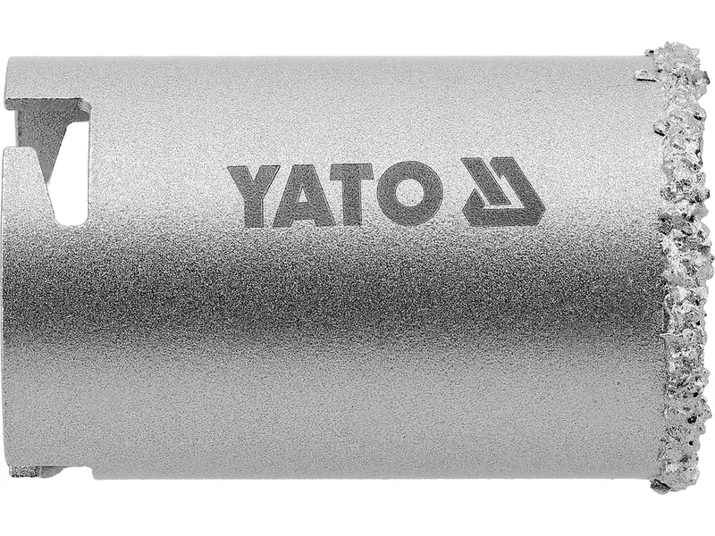Свердло корончате з вольфраму YATO по бетоні, цеглі, кераміці, силікаті Ø=43мм, l=65 мм