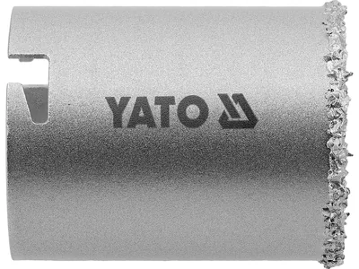 Свердло корончате з вольфраму YATO по бетоні, цеглі, кераміці, силікаті Ø=53мм, l=65 мм