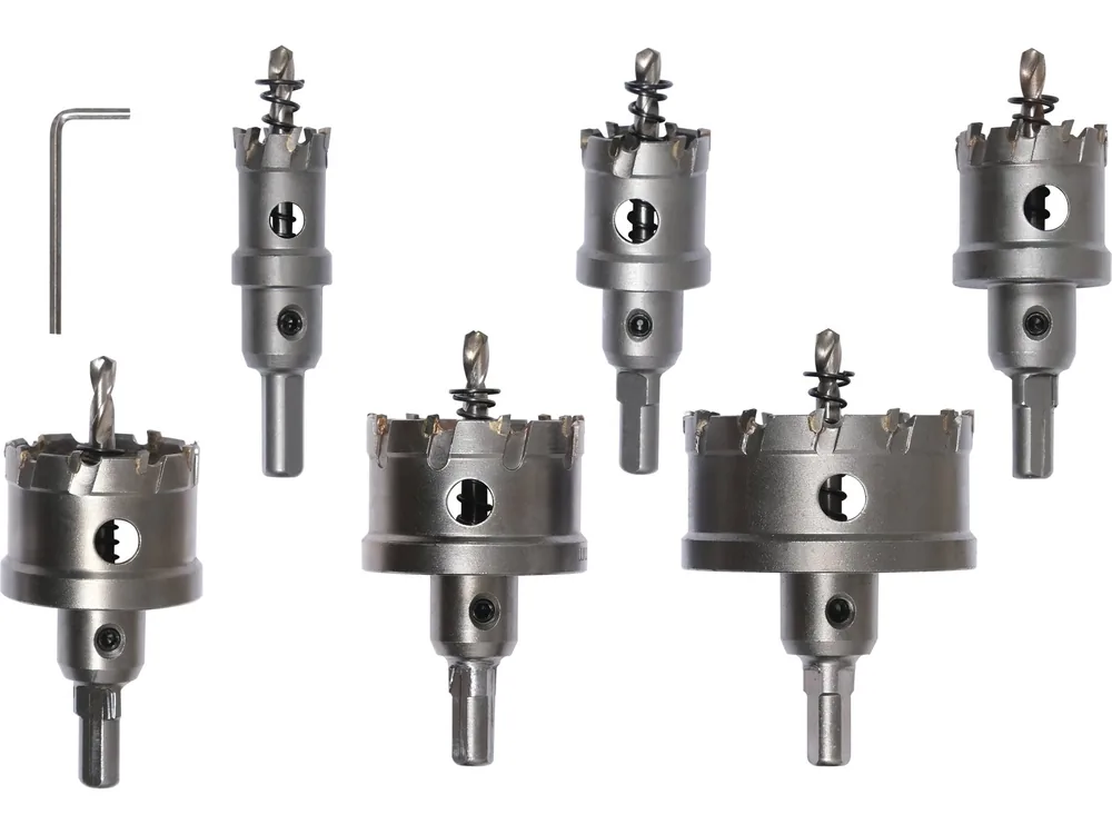 Свердла коронки по металу TCT YATO Ø22-30-35-45-50-65x 103мм, товщ до 25мм, HEXт 3/8" 6ш