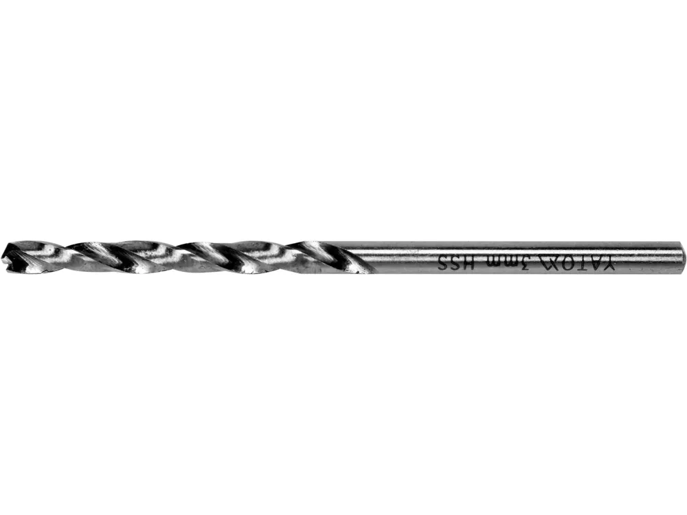 Свердло по металу YATO HSS 4241 PREMIUM, Ø=3,0х65 мм до нержавіючої і високолегов. сталі, литва