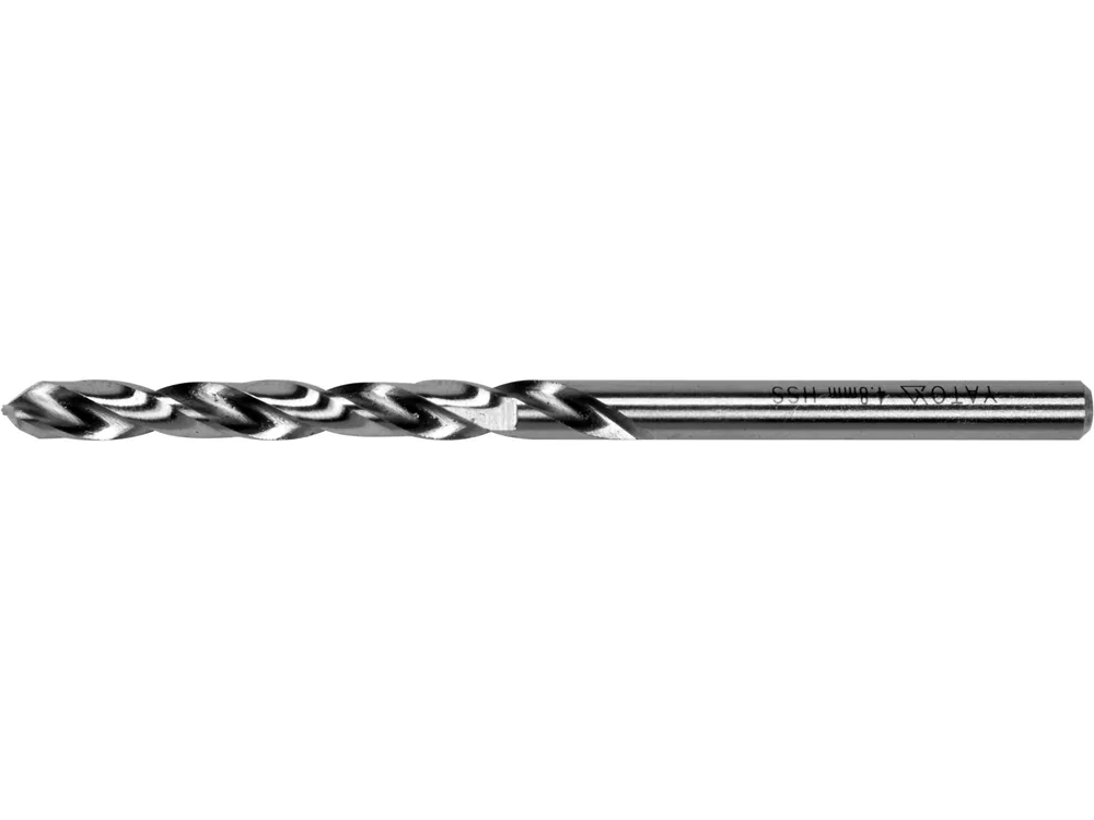 Свердло по металу YATO HSS 4241 PREMIUM, Ø=4,8х85мм до. нержавіючої і високолегов. сталі, литва