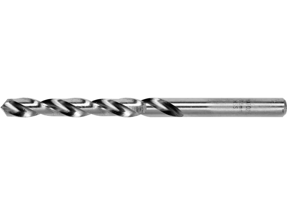 Свердло по металу YATO HSS 4241 PREMIUM, Ø=7,5х110мм до. нержавіючої і високолегов. сталі, литва