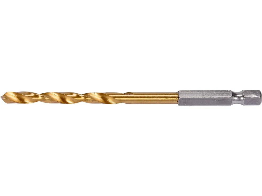 Свердло по металу титанове YATO : HSS-ТІN, Ø= 5 мм, l= 106 мм, 6-гран. HEX-1/4"