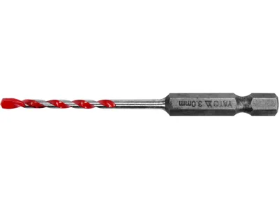 Свердло універсальне YATO: YG6X, Ø= 3 мм, l= 85/30 мм, HEX-1/4"