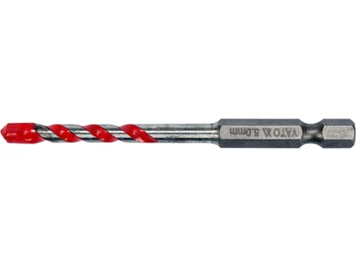 Свердло універсальне YATO: YG6X, Ø= 5 мм, l= 85/30 мм, HEX-1/4"