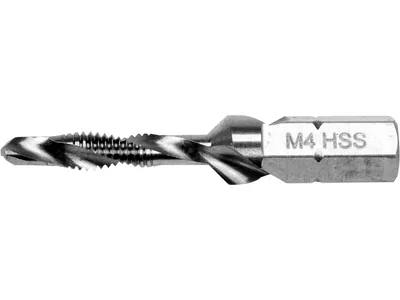 Свердло-мітчик YATO М4 х 0.7 мм, HSS М2, HEX-1/4", l= 39/6 мм