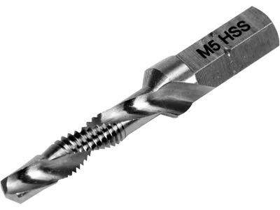 Свердло-мітчик YATO М5 х 0.8 мм, HSS М2, HEX-1/4", l= 41/7 мм