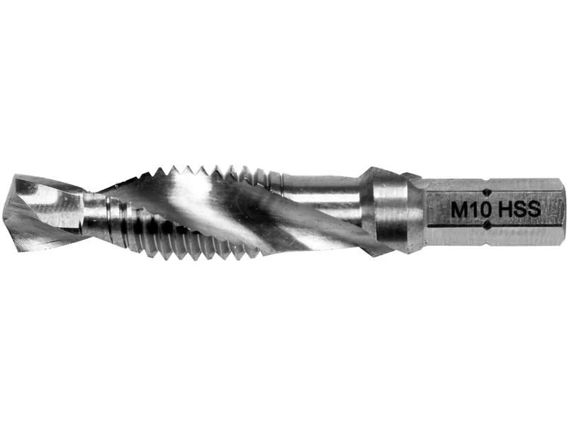 Свердло-мітчик YATO М10 х 1.5 мм, HSS М2, HEX-1/4", l= 59/15 мм
