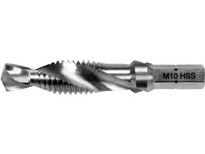 Свердло-мітчик YATO М10 х 1.5 мм, HSS М2, HEX-1/4", l= 59/15 мм