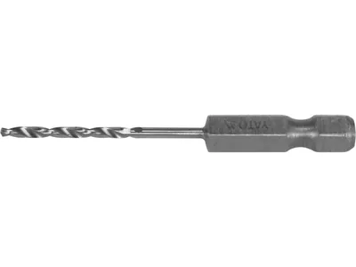 Свердло по металу YATO: HSS6542, Ø=2мм, HEX-1/4", l=57/26мм, для нержав., конструкт.,легов.сталі(DW)
