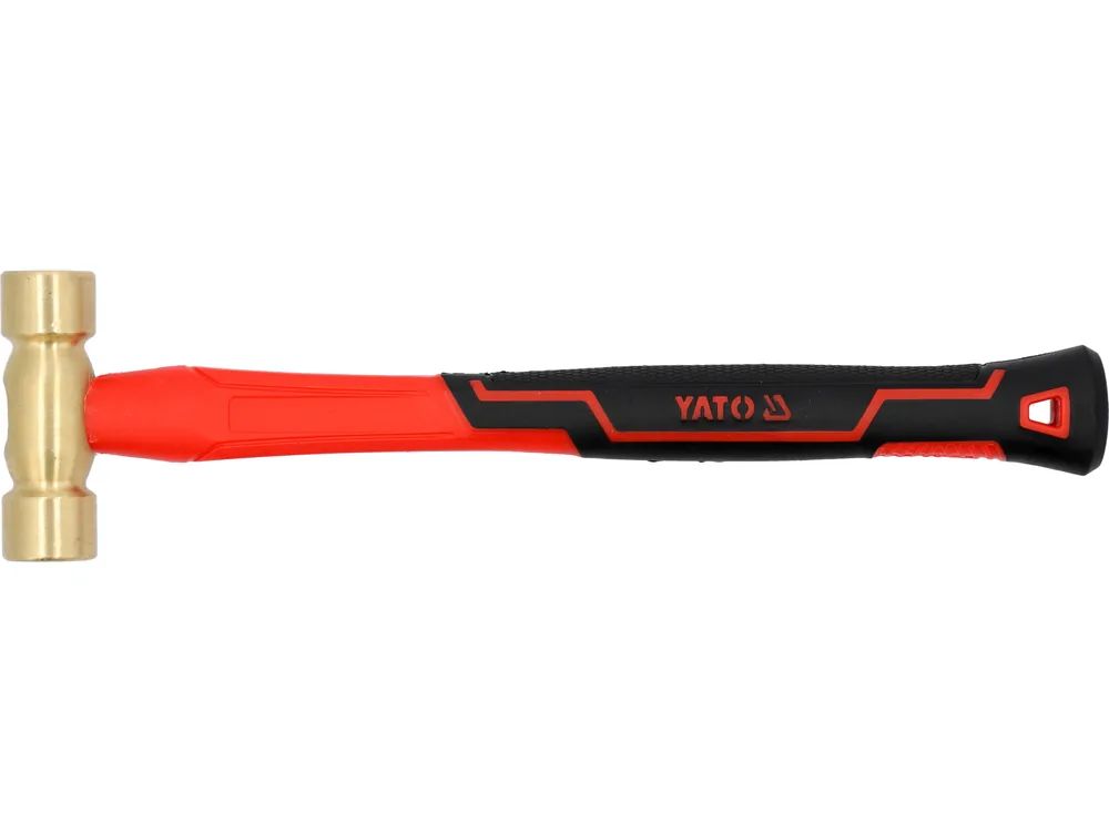 Молоток з мідним обухом YATO m= 250 г, скловолокниста ручка