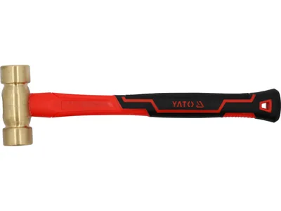 Молоток з мідним обухом YATO m= 1000 г, скловолокниста ручка