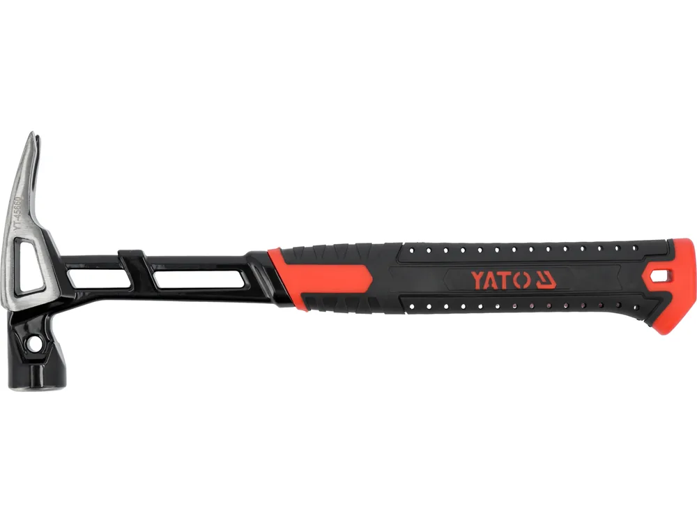 Молоток сталевий YATO m= 450 г, обух- 130х 30х 30 мм, l= 340 мм з магнітом