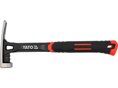 Молоток сталевий монолітний YATO з цвяходером, m= 500 г