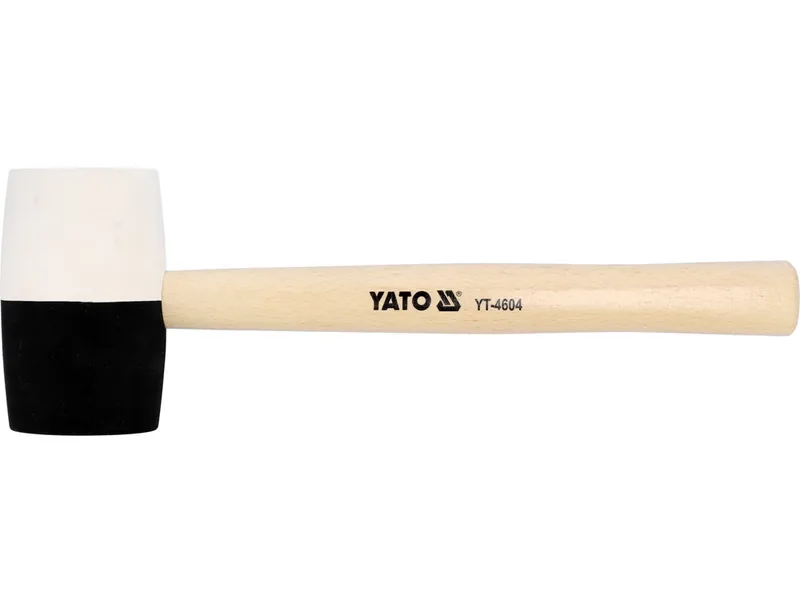 Молоток гумовий YATO 2-шаровий Ø= 63 мм з дерев. ручкою, m= 780 г, l= 340 мм