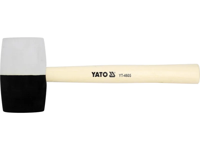 Молоток гумовий YATO 2-шаровий Ø= 72 мм з дерев. ручкою, m= 980 г, l= 345 мм