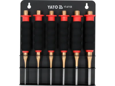 Вибивачі штифтів ручні YATO : Ø= 3-8 мм, L= 180 мм, 6 шт