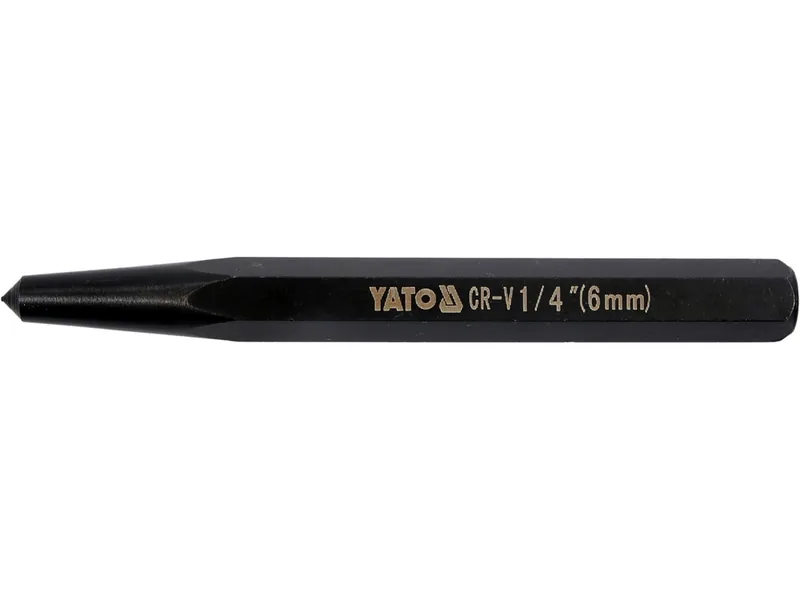 Кернер слюсарний YATO, 6-гран. профіль, Ø= 9,4/6 мм, l= 100 мм