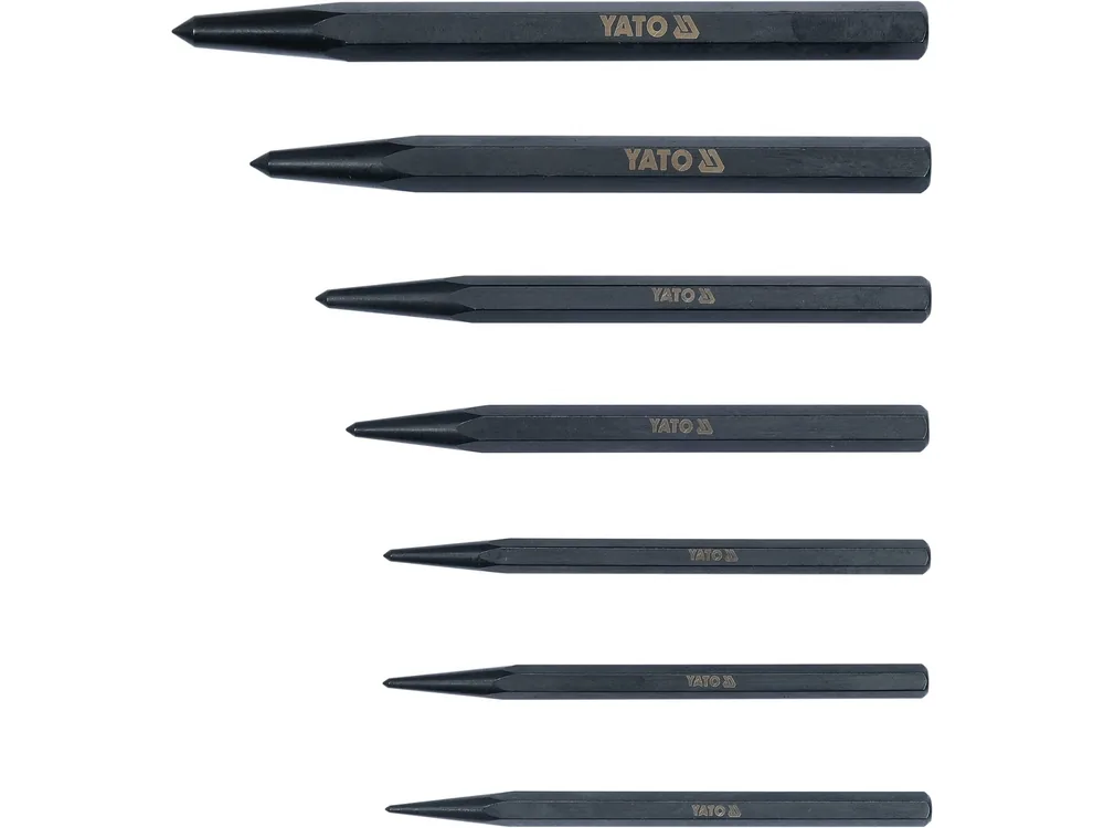 Кернери розмічальні YATO l=100- 140 мм; Ø= 1.5- 6мм, компл. 7 шт.