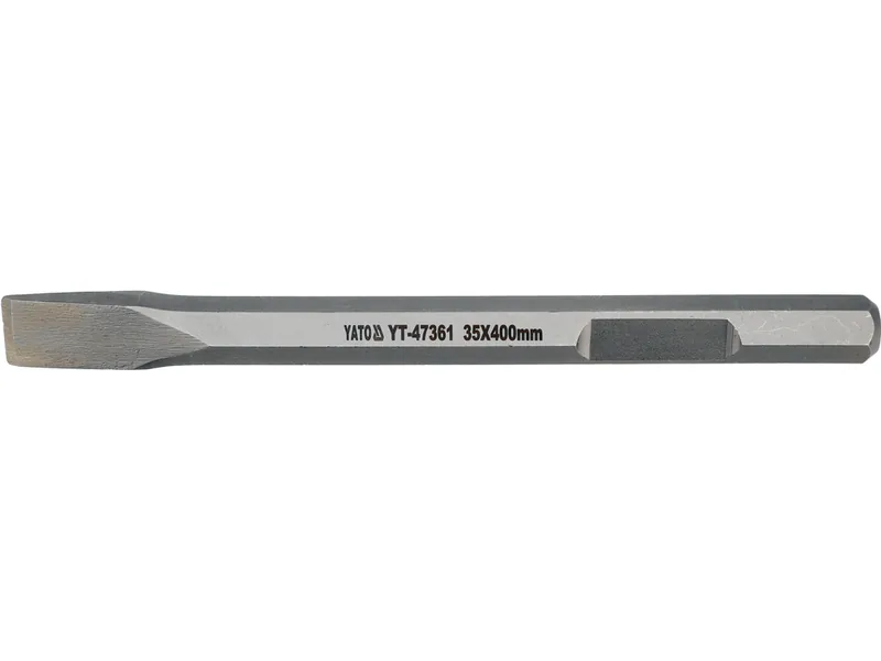 Долото плоске YATO тримач HEX d= 28 мм, L= 400 мм, w= 35 мм