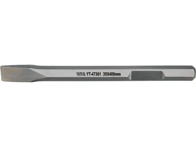 Долото плоске YATO тримач HEX d= 28 мм, L= 400 мм, w= 35 мм