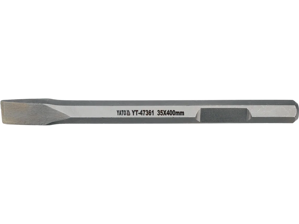 Долото плоске YATO тримач HEX d= 28 мм, L= 400 мм, w= 35 мм