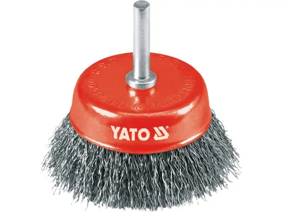 Щітка - крацовка YATO Чашка Ø=75 мм . сталь. шпиндель 6 мм. 4500 об/хв