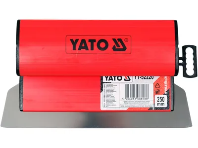 Шпатель для фінішного шпаклювання з ПВХ ручкою YATO, 250 мм, зі змінним лезом