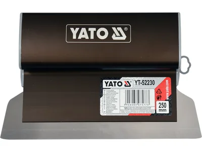 Шпатель для фінішного шпаклювання з алюмінієвою ручкою YATO, 250 мм, зі змінним лезом