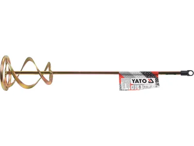 Міксер для буд.сумішей оцинкований YATO: Ø=120 x 600мм, НЕХ, 15-25 кг