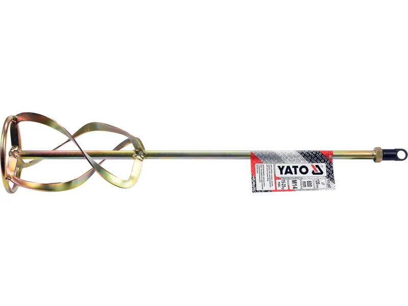 Міксер для буд.сумішей оцинкований YATO: Ø=120 x 600мм, М14, 15-25 кг