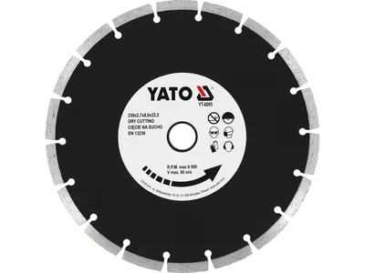 Диск алмазний сегмент YATO : "SEGMENT" Ø= 230x8,0x22,2 мм. H= 2,7 мм