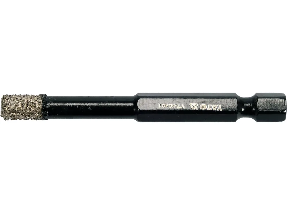Свердло з алмазним пругом YATO, Ø= 6 мм, l= 65/10 мм, з 6-гран. шпинделем- 1/4"