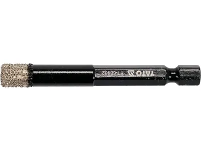 Свердло з алмазним пругом YATO, Ø= 8 мм, l= 65/10 мм, з 6-гран. шпинделем- 1/4"