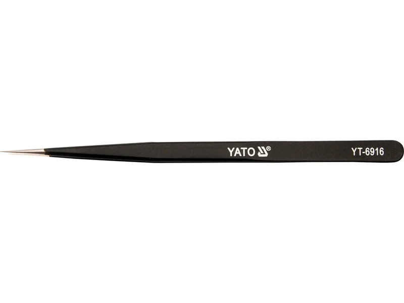 Пінцет прямий антистатичний YATO : L= 140 мм