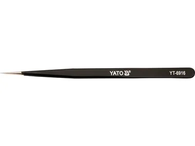Пінцет прямий антистатичний YATO : L= 140 мм
