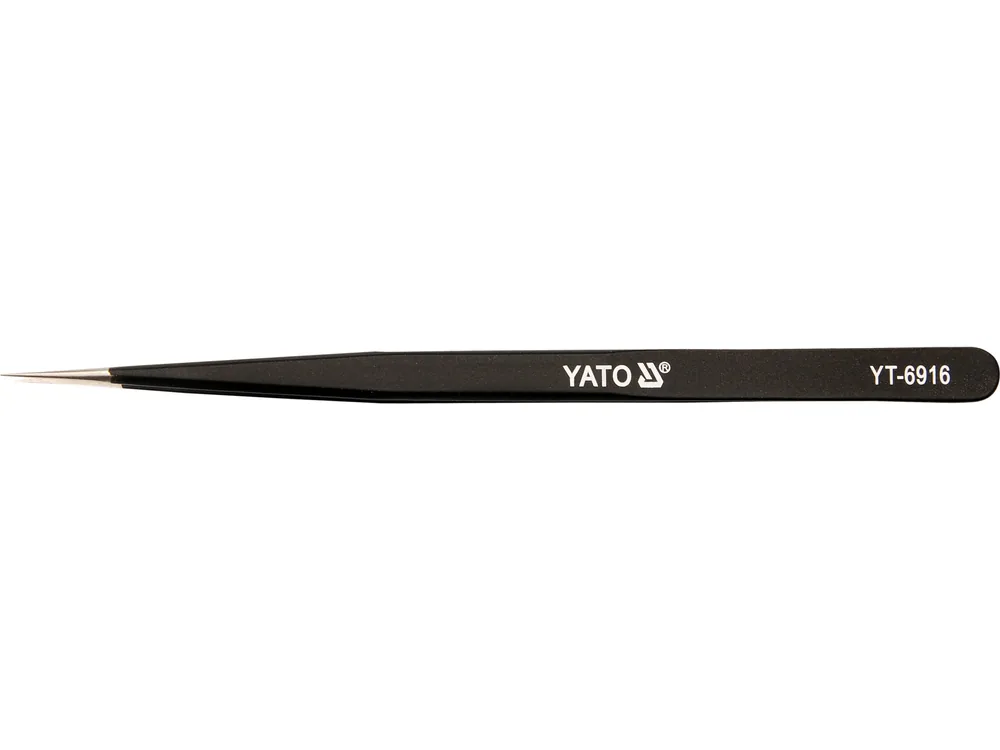 Пінцет прямий антистатичний YATO : L= 140 мм
